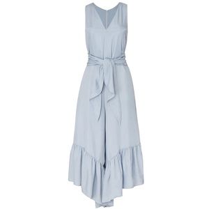 TIBI, Cami Ruffle Jumpsuit, Color: Blue Grey, size 00